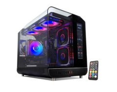 QUADRO EAGLE QX100-B 9x12CM RGB FAN USB3.2 PENCERELI MID-TOWER SIYAH KASA