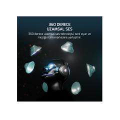 GAMEPOWER AERO ULTRA SIYAH 7.1 BLUETOOTH GAMING KULAKLIK