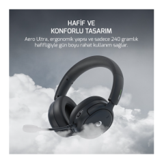 GAMEPOWER AERO ULTRA SIYAH 7.1 BLUETOOTH GAMING KULAKLIK