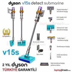 Dyson V15s Detect Submarine Islak ve Kuru Temizleme Özellikli Kablosuz Süpürge