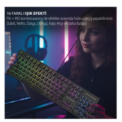 Inca IKG-440T Empousa Blue Switch Anti-Ghost Mekanik Gaming Klavye