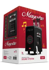 Powerway Şarjlı Çift Mikrofonlu Hoparlör Karaoke Sistemi Taşınabilir Amfi MT70 Bluetooth Hoparlör
