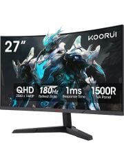 Koorui 27'' 27E6QCA 1ms 180Hz 2K Siyah Gaming Curved Monitör