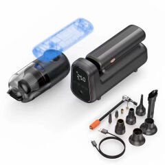 Wiwu 5in1 Oto Araç Lastik Şişirme Pompası Araç Süpürge, Vakum, Fener, Kompresör