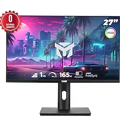 CUBE 27'' PA-27V165F VA 1MS 165HZ 2XHDMI 2XDP 2K QHD 2560X1440 FREESYNC YUKSEKLIK AYARI VESA PIVOT RGB SIYAH MONITOR