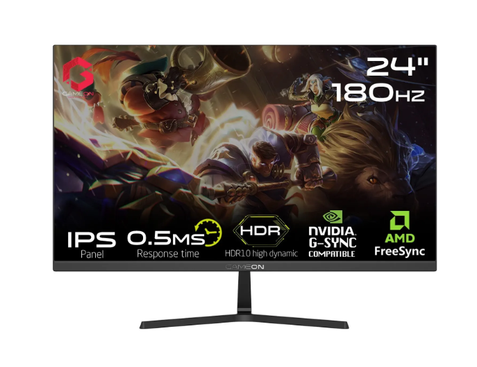 GAMEON 24'' 0.5ms 180Hz IPS 1920X1080 HDMI, DisplayPort Adaptive Sync Gaming Monitör