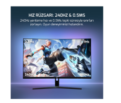 GAMEPOWER 27'' VIVID V60 0.5MS 240HZ BEYAZ MONITOR
