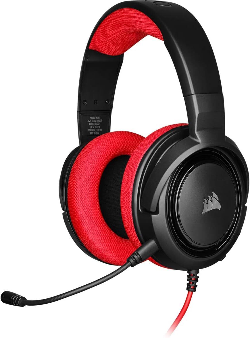 Corsair HS35 Kablolu Mikrofonlu Kulak Üstü Kırmızı Oyuncu Kulaklığı