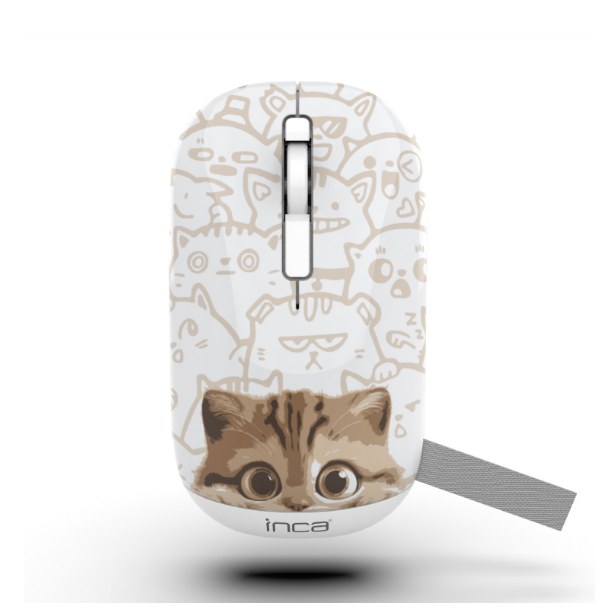 Inca IWM-242K Bluetooth+Wireless Double Mod Rechargeable Cat Patterned Silent Mouse