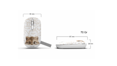 Inca IWM-242K Bluetooth+Wireless Double Mod Rechargeable Cat Patterned Silent Mouse