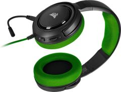 Corsair HS35 Kablolu Mikrofonlu Kulak Üstü Yeşil Oyuncu Kulaklığı