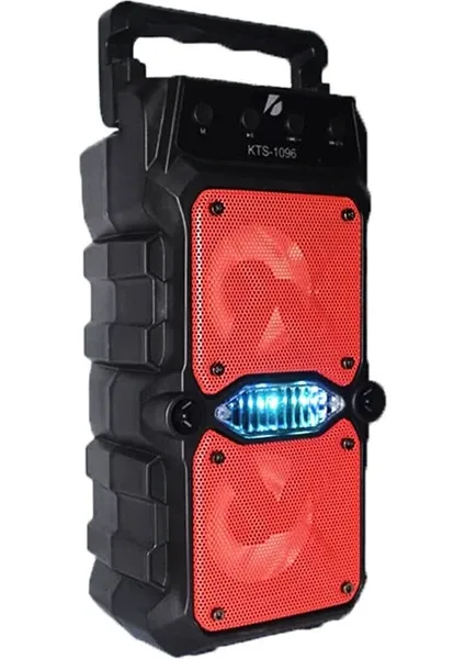Koçak Elektronik KTS Elektronik KTS-1096 Taşınabilir Kablosuz Bluetooth Hoparlör-Karaoke Hoparlör 3 Inç x 2 LED Işık