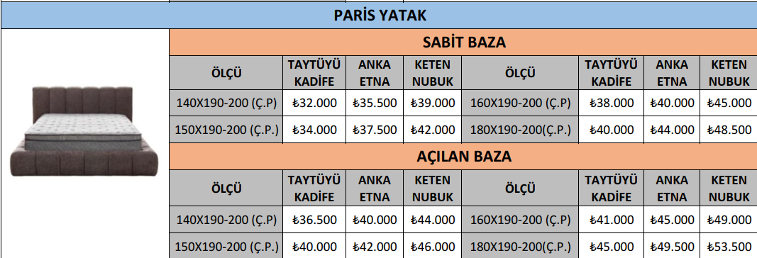 PARİS YATAK