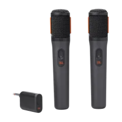 JBL Kablosuz İki Mikrofon Sistemi Çift Kanallı Alıcı, Siyah