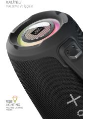Powerway Bigbox 40W Güç Çift Bass Usb Hafıza Kartı Aux Fm Led Işıklı Bluetooth Hoparlör Hi-Fi Ses Bombası