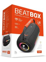Powerway Beatbox Siyah LED Işıklı Ses Bombası USB Sd Aux Fm Radyo Bluetooh Hoparlör
