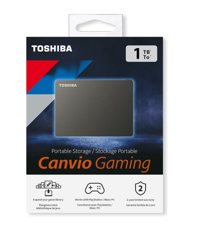 TOSHIBA CANVIO GAMING 2.5 1TB BLACK - NEW EXTERNAL HDD