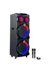 Torima DR-1230 Siyah RGB Ledli Dahili 2 Mikrofon Kumandalı Woofer Bluetooth Hoparlör