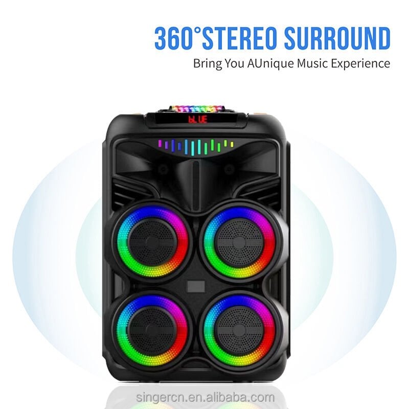 Dahili amplifikatör hoparlör kutusu ile WGY-8888 taşınabilir BT güçlendirilmiş 8 ''hoparlör ekstra bas