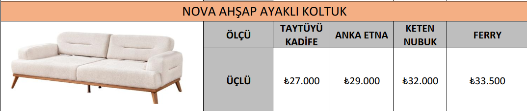NOVA DEMİR AYAKLI KOLTUK