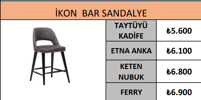 İKON BAR SANDALYE