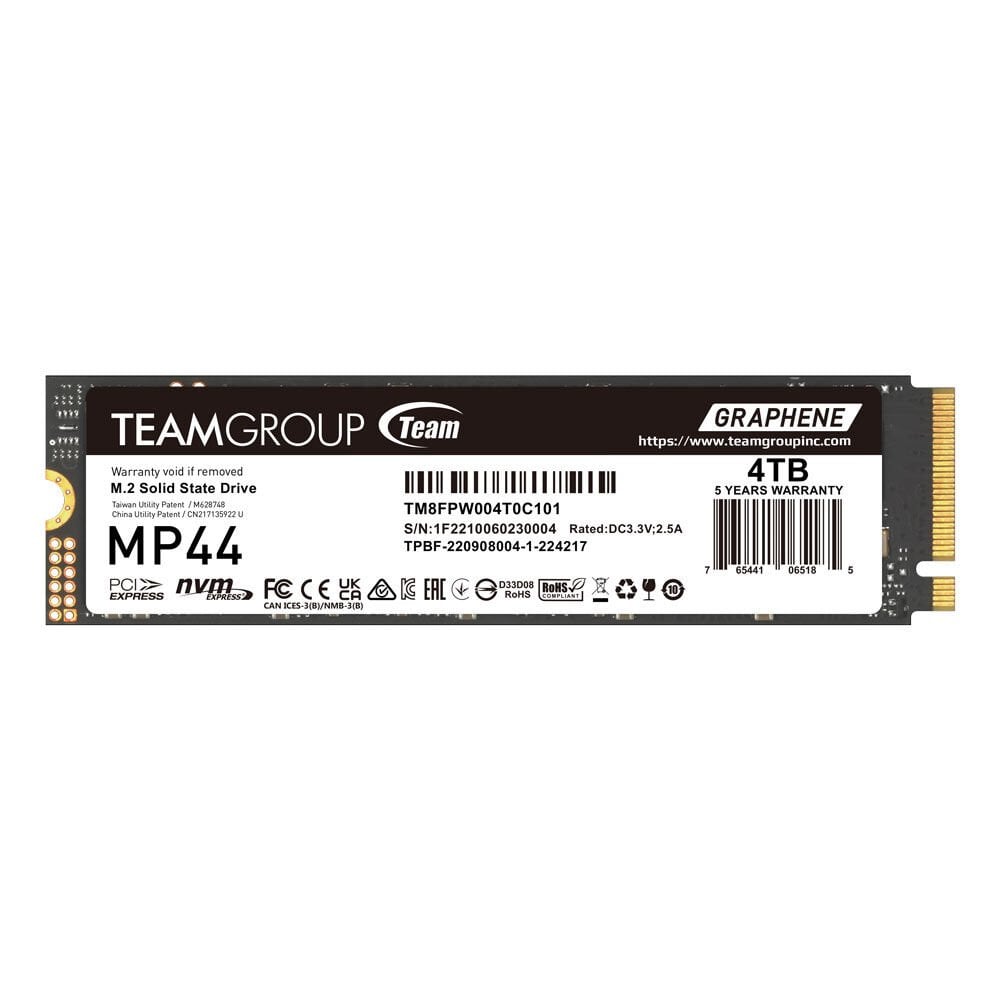Team MP44 Serisi Grafen SSD 4TB M.2 NVMe PCI Express 4.0