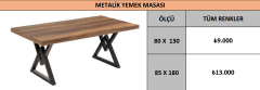 METALİK YEMEK MASASI