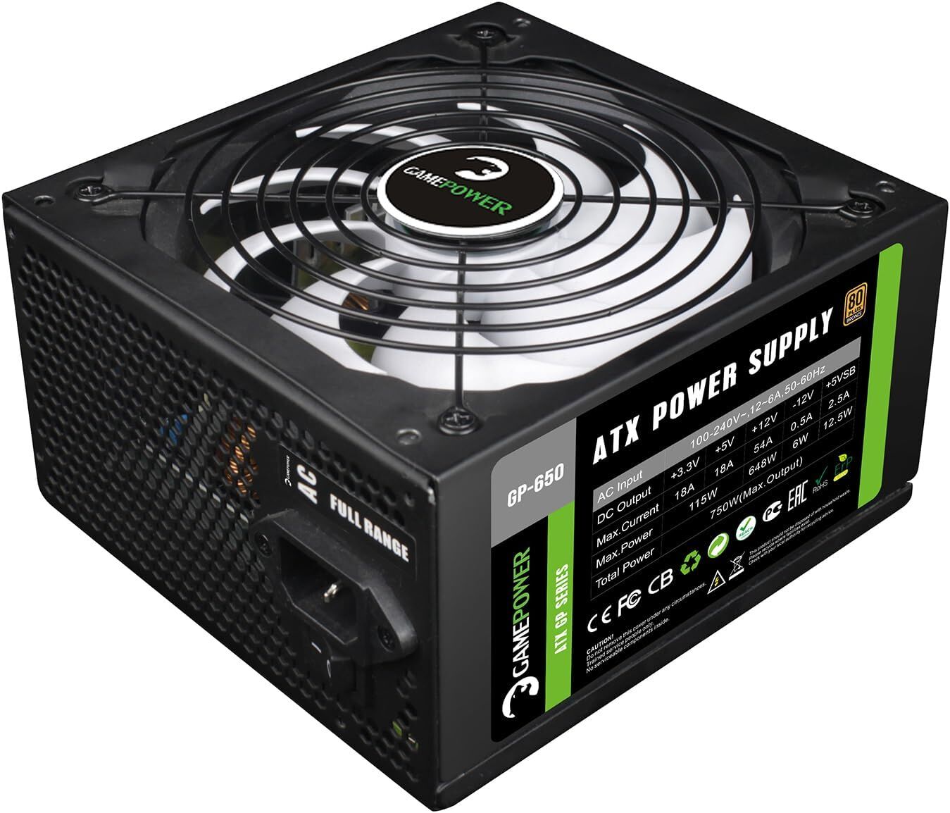 GamePower GP-650 APFC 14cm 80+ Bronze 650W Güç Kaynağı