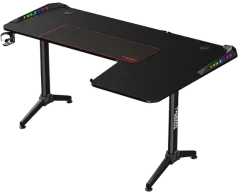 Twisted Minds TM-Y-RB-RGB Warrior L Şekilli Oyuncu Masası RGB Sağ, Siyah