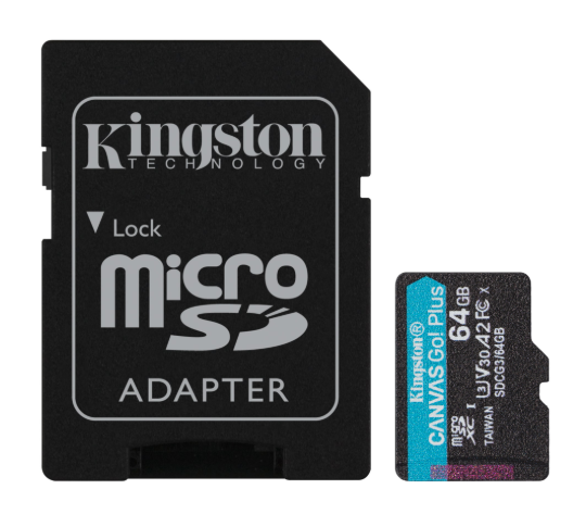 KINGSTON 64GB MICRO SDHC CANVAS GO PLUS KART