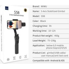 Wiwu S5B Gimbal Telefon Sabitleyici Ayaklı Tripod