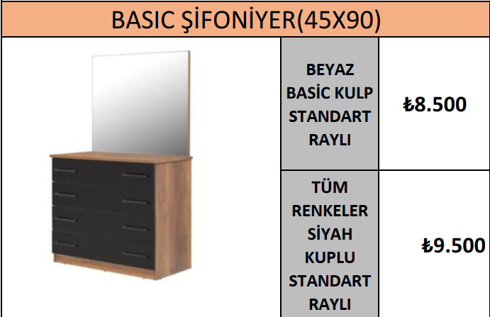 BASIC ŞİFONİYER(45X90)
