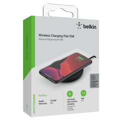 Belkin Boost Up Charge 15W Kablosuz Şarj Pedi, Siyah
