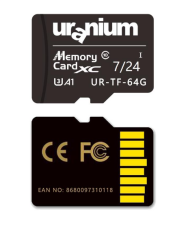 URANIUM 64GB UR-TF-64G MICRO SD CARD U3 7/24 SURVEILLANCE 100/40MBS INDUSTRIAL HAFIZA KARTI