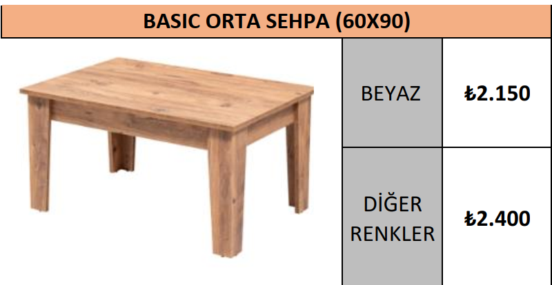 BASIC ORTA SEHPA (60X90)