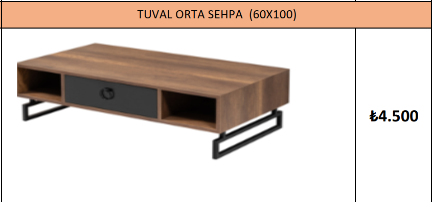TUVAL ORTA SEHPA (60X100)