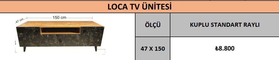 LOCA TV ÜNİTESİ