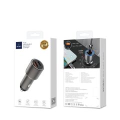 Wiwu PC100 PD + USB 18W Qualcomm 3.0 Hızlı Araç Şarj Cihazı