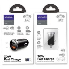 Joyroom C-A08 30W Mini PD+QC3.0 Çift Bağlantı Noktalı Akıllı Araç Şarj Cihazı
