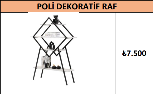 POLİ DEKORATİF RAF