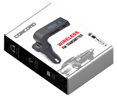 Concord C-602 Bluetooth FM Transmitter, Siyah