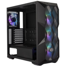 Cooler Master TD500 ARGB Mid Tower Siyah Kasa 4x120mm Fanlı, Tempered Glass, Kristal Mesh Ön pan