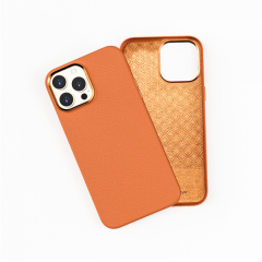 Wiwu Calfskin iPhone 13 Pro Max Deri Kılıf, Kahverengi
