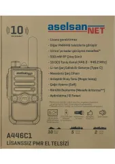 Aselsan A446C1 Tekli 16 Kanal 10KM Lisanssız Pmr El Telsizi
