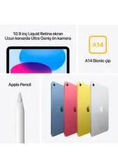 Apple iPad 10.Nesil 256 GB 10.9'' Wi-Fi Tablet, Sarı